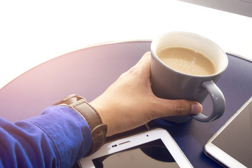 office life with coffee