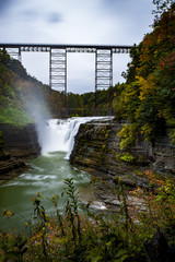 Fototapeta na wymiar Upper Falls - Waterfall - Letchworth Park - New York