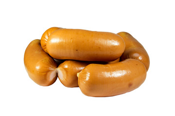 Sausages isolated on white background