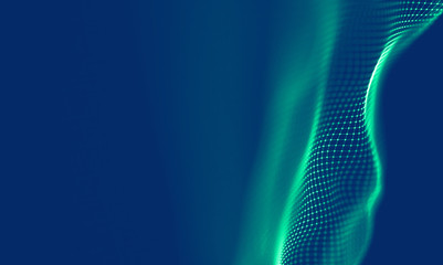 Abstract Blue Geometrical Background . Connection structure. Science background. Futuristic Technology HUD Element . onnecting dots and lines . Big data visualization and Business .