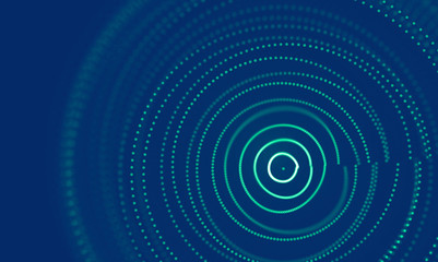 Abstract Blue Geometrical Background . Connection structure. Science background. Futuristic Technology HUD Element . onnecting dots and lines . Big data visualization and Business .