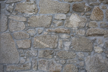 Natural stone wall of a Portuguese solares.