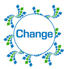 Change Green Blue Abstract Squares Circular 