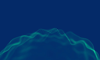 Abstract Blue Geometrical Background . Connection structure. Science background. Futuristic Technology HUD Element . onnecting dots and lines . Big data visualization and Business .