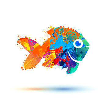 Fish icon - vector
