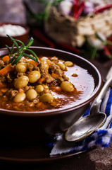 Meat soup with beans