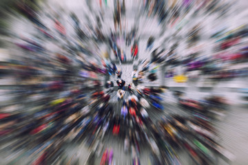 crowd of people from above