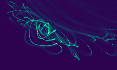 Abstract Blue Geometrical Particles on Purple Background . Connection structure. Science blue background. Futuristic Technology HUD Element . onnecting dots and lines . Big data and Business