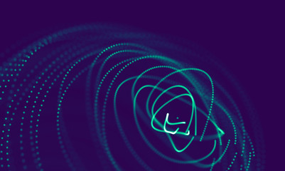 Abstract Blue Geometrical Particles on Purple Background . Connection structure. Science blue background. Futuristic Technology HUD Element . onnecting dots and lines . Big data and Business