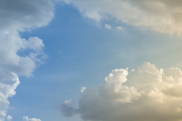 blue sky and clouds in good weather day