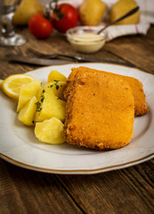 fried cheese with potato