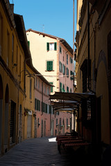 Fototapeta na wymiar Picturesque Alley in Lucca - Tuscany Italy