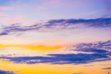Colourful majestic twilight sunset sky