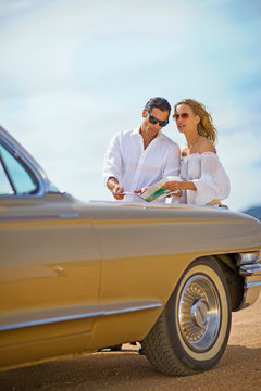 Couple with roadmap