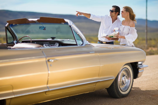 Couple with roadmap