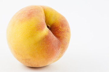 Peach (Prunus persica) isolated in white background