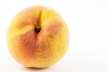 Peach (Prunus persica) isolated in white background