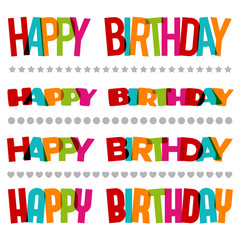 Colorful Happy Birthday Greetings.