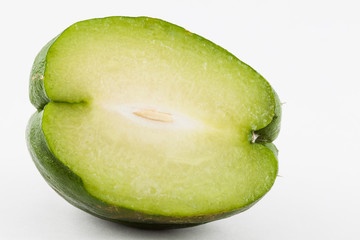 Chayote (Sechium edule) isolated in white background