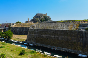 Korfu alte Festung mit Uhrenturm
