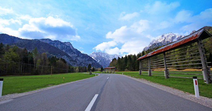 Planica near the borders of Slovenia, Austria and Italy