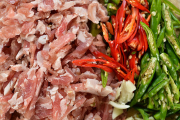 Pork chop with chilli