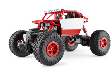 Red radio-controlled SUV