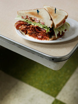 Blt sandwich on plate