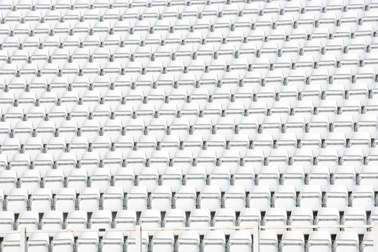 Empty stadium seats, full frame