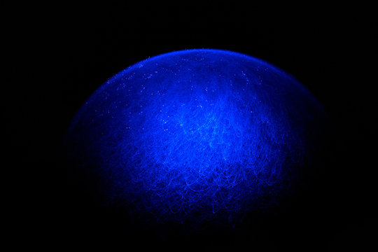 Blue fibre optic light pattern