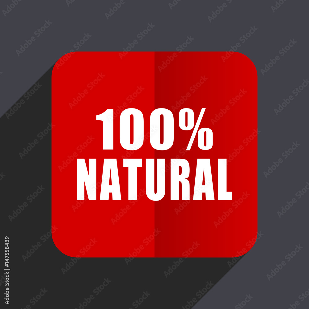 Aufkleber Natural flat design white and red vector web icon on gray background with shadow in eps10.