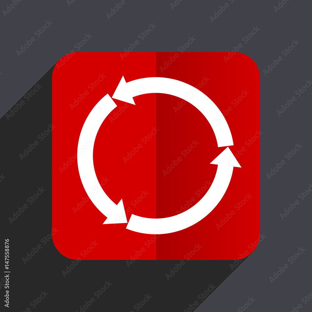 Aufkleber Reblue yellow glossy web flat design white and red vector web icon on gray background with shadow in eps10.