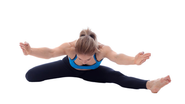 Stretching of adductors, ischio and quadriceps
