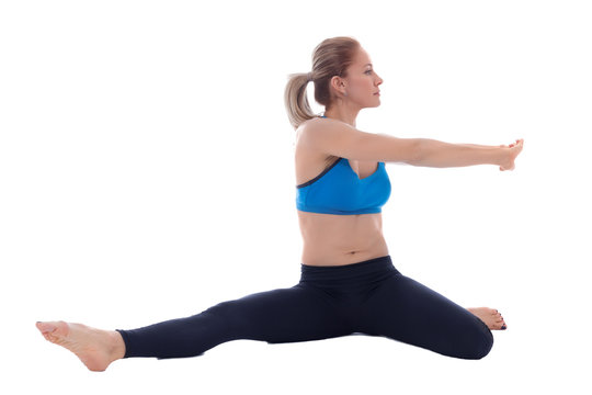 Stretching of big dorsal, external rotators and ischio muscles