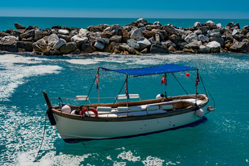 Obraz premium View of the colorful city of Manarola in the Gulf of Five Lands in Italy