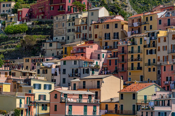 Selling colorful lands of five lands in italy in the lugura coast