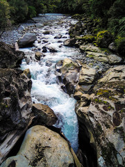 The Chasm, Milford Sound, New Zealand - Stock Photo