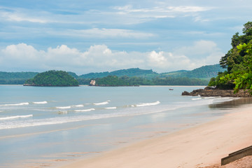 Beautiful clouds over the Andaman Sea in the morning hours in Thailand