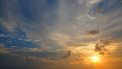 evening sunset sky, Thailand.