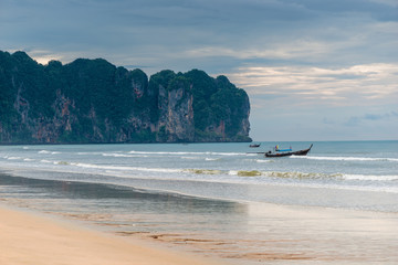 Cloudy skies, rainy and stormy weather Krabi, Thailand