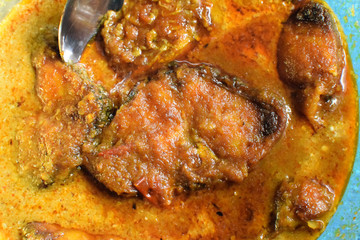 Rohu fish kalia - a spicy Bengali dish