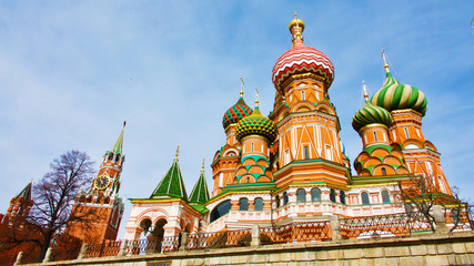Fototapeta na wymiar Moscow. Exterior of St. Basil’s Cathedral.