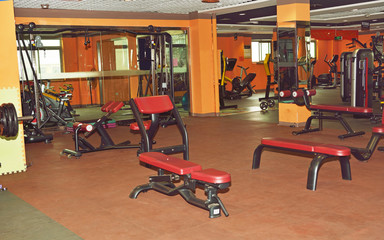 Gym with special equipment