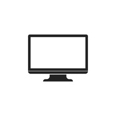 Computer vector illustration. Monitor flat icon. Tv symbol.