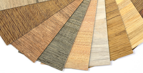 Samples of vinyl and laminate wooden pattern