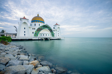 Masjid Selat mosque in Melaka ( Malaysia , Asia )