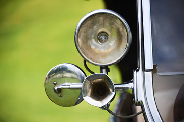 Close up of classic vintage car