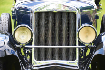 Close up of classic vintage car