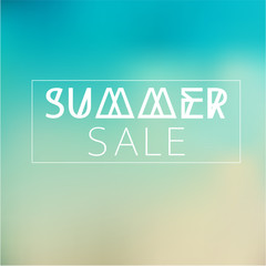 Obraz premium Beautiful landscape with text Summer time. Lettering. Bright, colorful background. Summer illustration