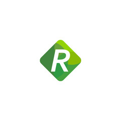R letter logo template